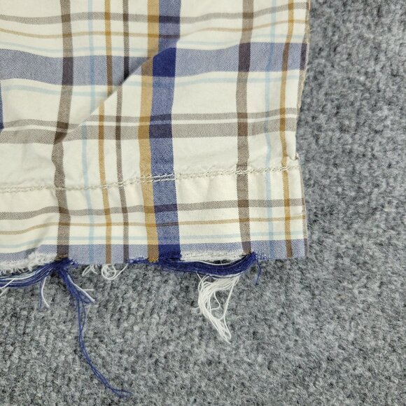 American Eagle Shorts Men's Size 36 Beige Plaid Chino Embroidered Logo Pockets - Picture 8 of 16